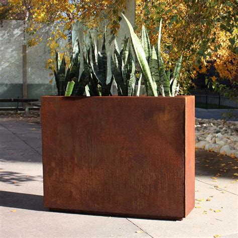 corten steel box|veradek corten steel planters.